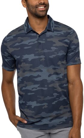 TravisMathew Beachside Stealth Men's Golf Polo No Logo - Blue, Size: Small