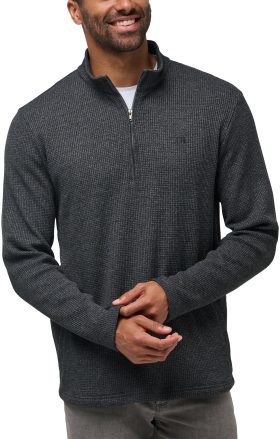 TravisMathew Last Sunset Quarter Zip Men's Golf Pullover - Grey, Size: Medium