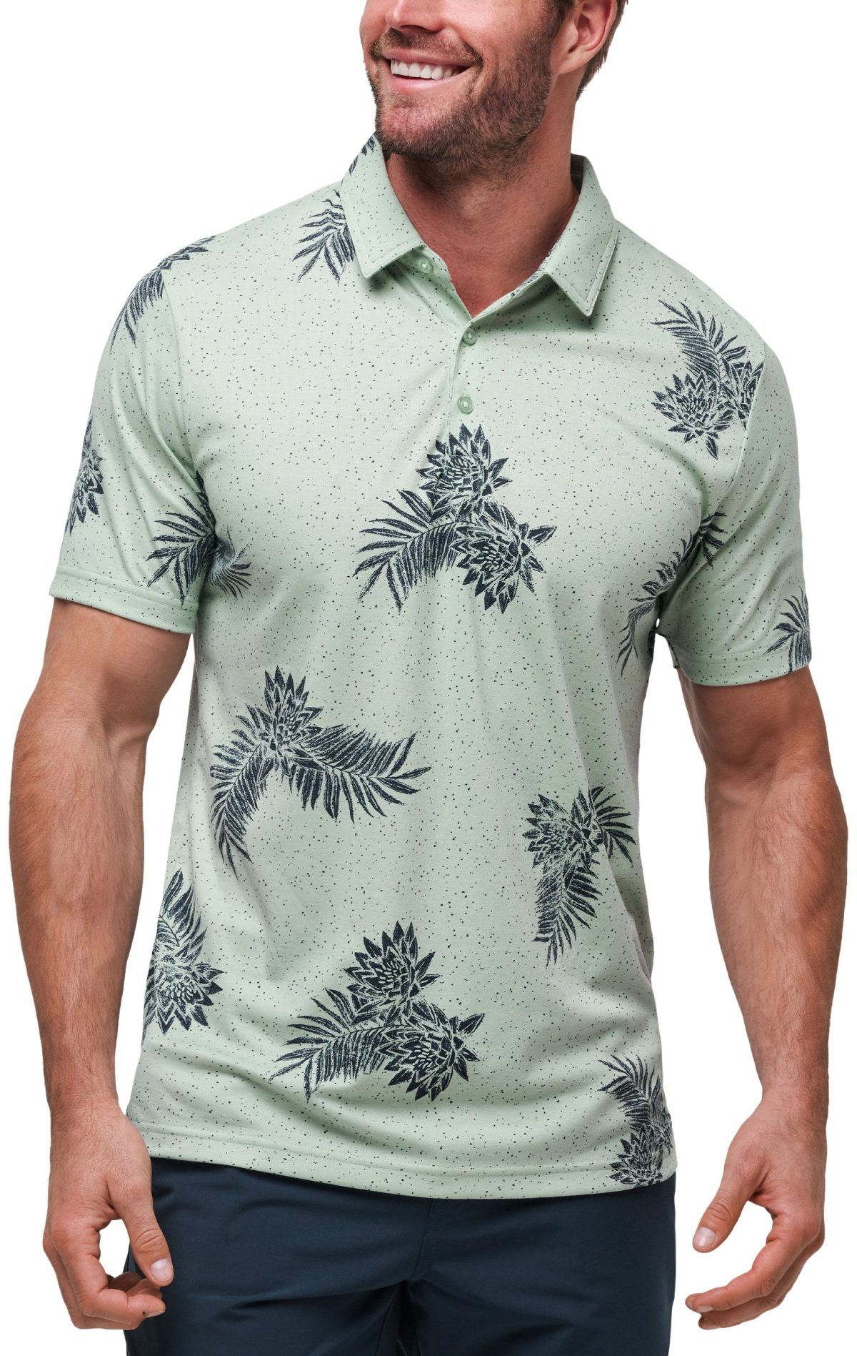 TravisMathew Lush Forest Men's Golf Polo - No Logo - Green, Size: Small