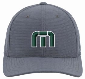 TravisMathew Michigan TM Logo Nassau Men's Golf Hat - Green And White - , Size: Small/Medium