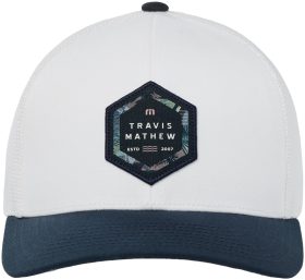 TravisMathew Summer Season Snapback Men's Golf Hat - White, Size: One Size