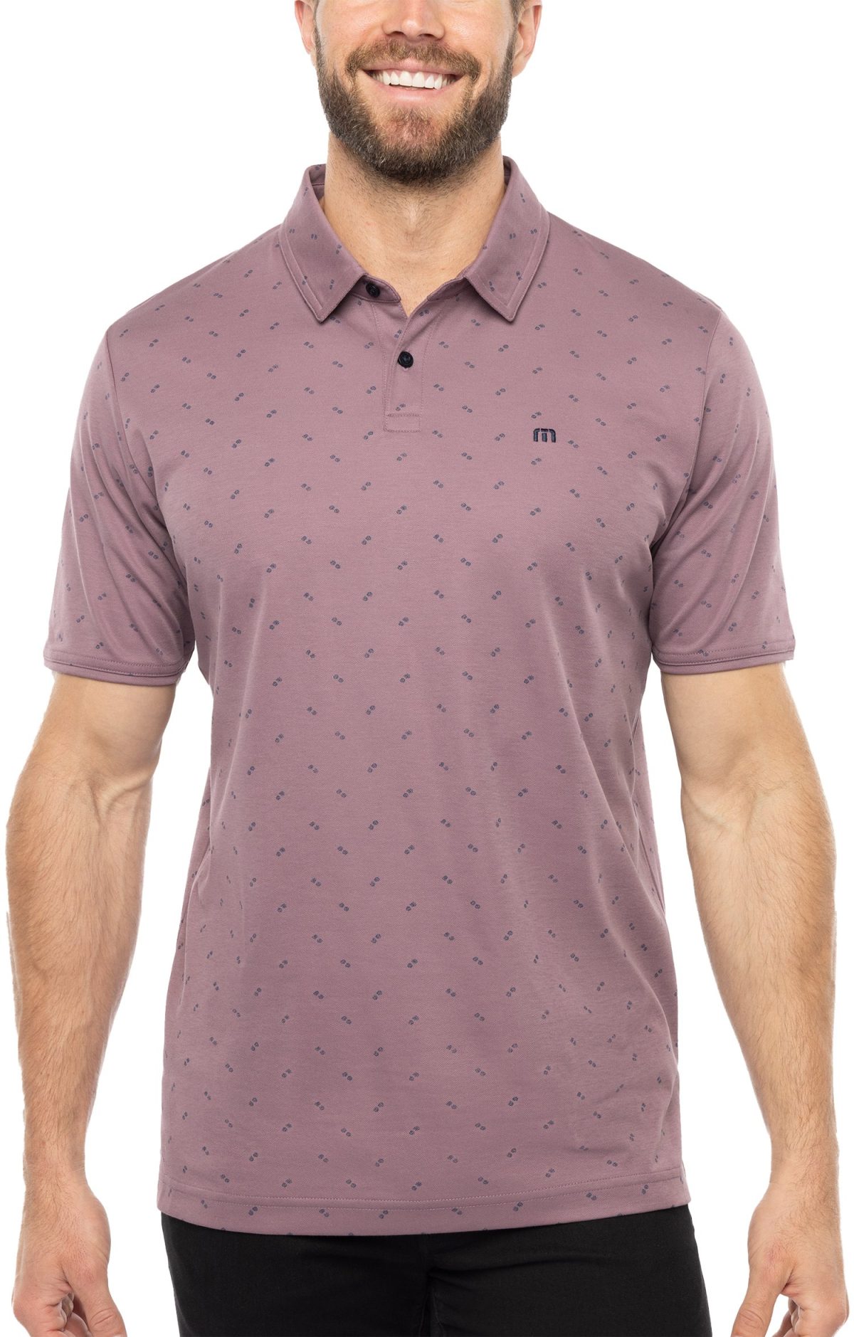 TravisMathew Tourism Men's Golf Polo - Purple, Size: X-Large