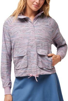 TravisMathew Womens Post Match Full Zip Golf Jacket - Multicolor, Size: Small