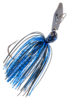 Z-Man Chatterbait Jack Hammer Evergreen Custom Bladed Jig - 1-1/4 oz. - Black Blue