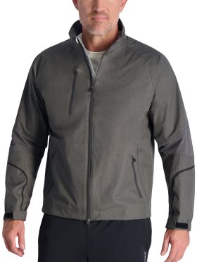 Zero Restriction Power Torque Full Zip Men's Golf Jacket - Grey, Size: Large