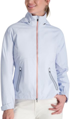 Zero Restriction Womens Hooded Olivia Golf Jacket - Blue, Size: X-Large