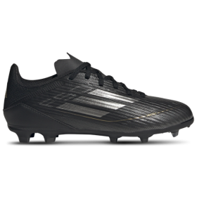 adidas Boys adidas F50 League FG - Boys' Grade School Soccer Shoes Black/Iron Metallic/Gold Metallic Size 3.5