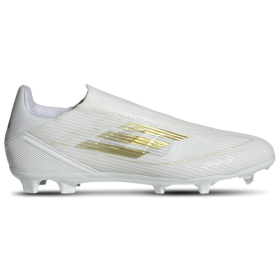 adidas Mens adidas F50 League Laceless FG - Mens Soccer Shoes White/Gold Metallic/White Size 9.5