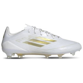 adidas Mens adidas F50 Pro FG - Mens Soccer Shoes White/Gold Metallic/White Size 7.5