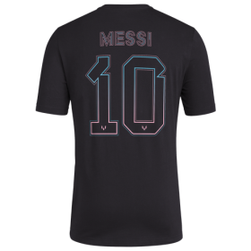 adidas Mens adidas Messi Generic N&N T-Shirt - Mens Black/Blue/Pink Size M