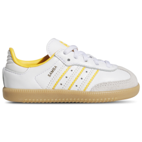 adidas Originals Boys adidas Originals Samba - Boys' Toddler Soccer Shoes Crystal White/Crew Yellow/White Size 8.0