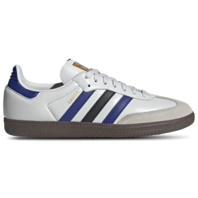 adidas Originals Mens adidas Originals Samba - Mens Shoes Crystal White/Blue/Matte Gold Size 8.0