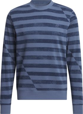 adidas Ultimate365 Printed Crewneck Men's Golf Sweatshirt - Blue, Size: Small