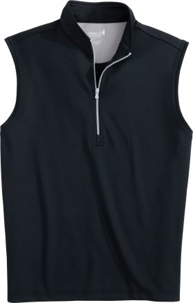 johnnie-O Daves Quarter Zip Performance Men's Golf Vest - Black, Size: Medium