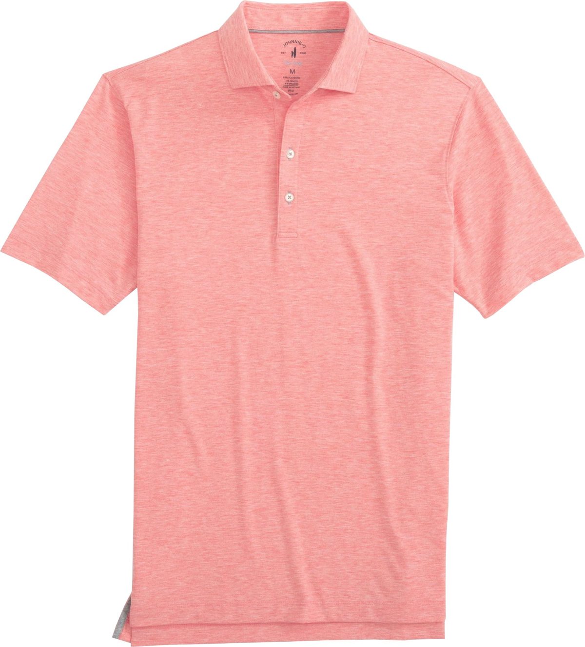 johnnie-O Maddox Solid Top Shelf Performance Men's Golf Polo - Pink, Size: X-Large