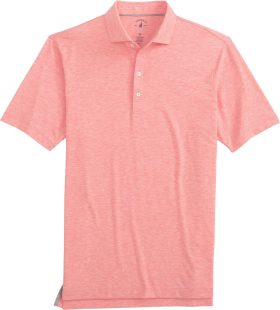 johnnie-O Maddox Solid Top Shelf Performance Men's Golf Polo - Pink, Size: X-Large