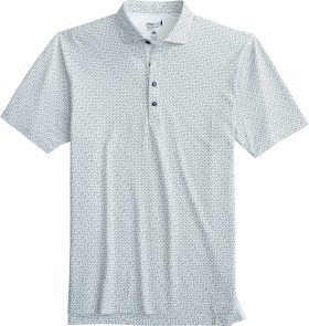 johnnie-O Spirits Mesh Performance Men's Golf Polo - White, Size: Medium