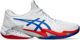 Asics Men's Court FF 3 Novak Paris Tennis Shoes (White/Asics Blue)