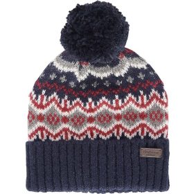 Barbour Case Fair Isle Beanie Blue Granite, One Size