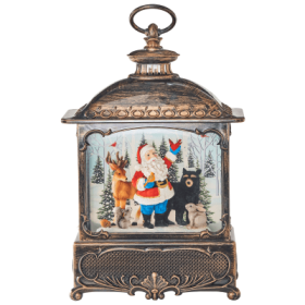 Bass Pro Shops Santa Scene Lighted Snow-Globe Lantern