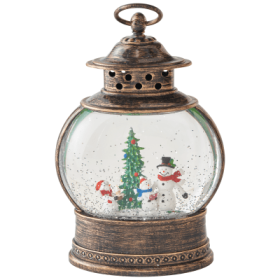 Bass Pro Shops Snowman Scene Lighted Snow-Globe Lantern