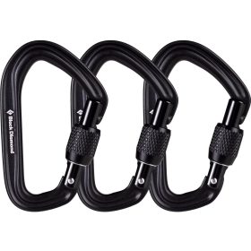 Black Diamond HotForge Screwgate Carabiner - 3 Pack Black, One Size