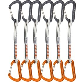 CAMP USA Photon Wire Express KS Dyneema Quickdraw - 6-Pack Gun Metal/Orange, 12cm