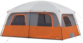 Core Equipment 10-Person Straight Wall Cabin Tent, Steel