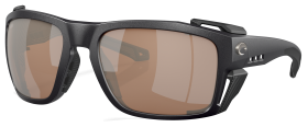 Costa Del Mar King Tide 8 580G Glass Polarized Sunglasses - Black Pearl/Copper Silver Mirror - Large