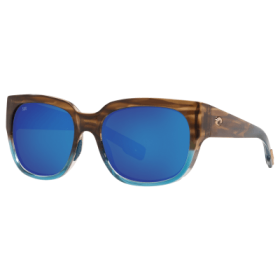 Costa Del Mar Waterwoman 580G Glass Polarized Sunglasses for Ladies - Shiny Wahoo/Blue Mirror - Medium