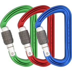 DMM Shadow Screwgate Carabiner - 3-Pack Blue/Red/Green, One Size