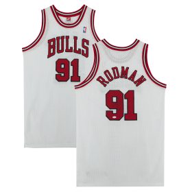 Dennis Rodman Chicago Bulls Autographed Nike #91 Authentic Jersey