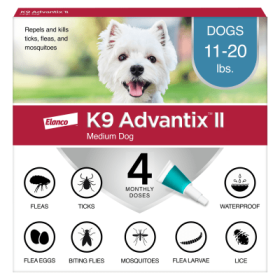 Elanco K9 Advantix II Flea and Tick Prevention - 11-20 lbs. - K9 Advantix II Medium Dog 2-Pack