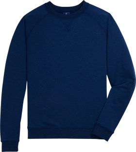 FootJoy French Terry Crewneck Men's Golf Sweater - Navy Tweed - Blue, Size: Small