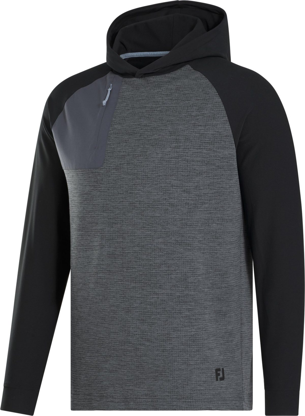 FootJoy ThermoSeries Pullover Men's Golf Hoodie - Charcoal/Black - Grey, Size: Small