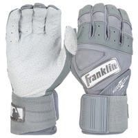 Franklin Powerstrap Infinite Series Men's Batting Gloves in Gray Size Large