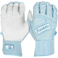 Franklin Powerstrap Infinite Series Youth Batting Gloves in Carolina Blue Size Large