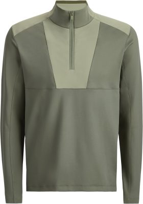 G/FORE Double Knit Brushed Scuba Quarter Zip Men's Golf Pullover - Green, Size: Small