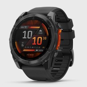 Garmin fenix 8 51mm AMOLED GPS Watch GPS Watches Slate Gray with Black Silicone Band