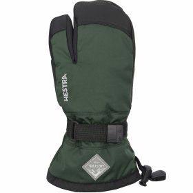 Hestra Gauntlet CZone Junior 3-Finger Glove - Kids' Bottle Green/Black, 4