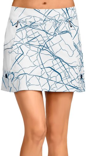 Jamie Sadock Womens Crackle 16 Inch Golf Skort - Blue, Size: X-Large