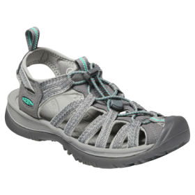 KEEN Whisper Sandals for Ladies - Grey/Peacock Green - 9.5M