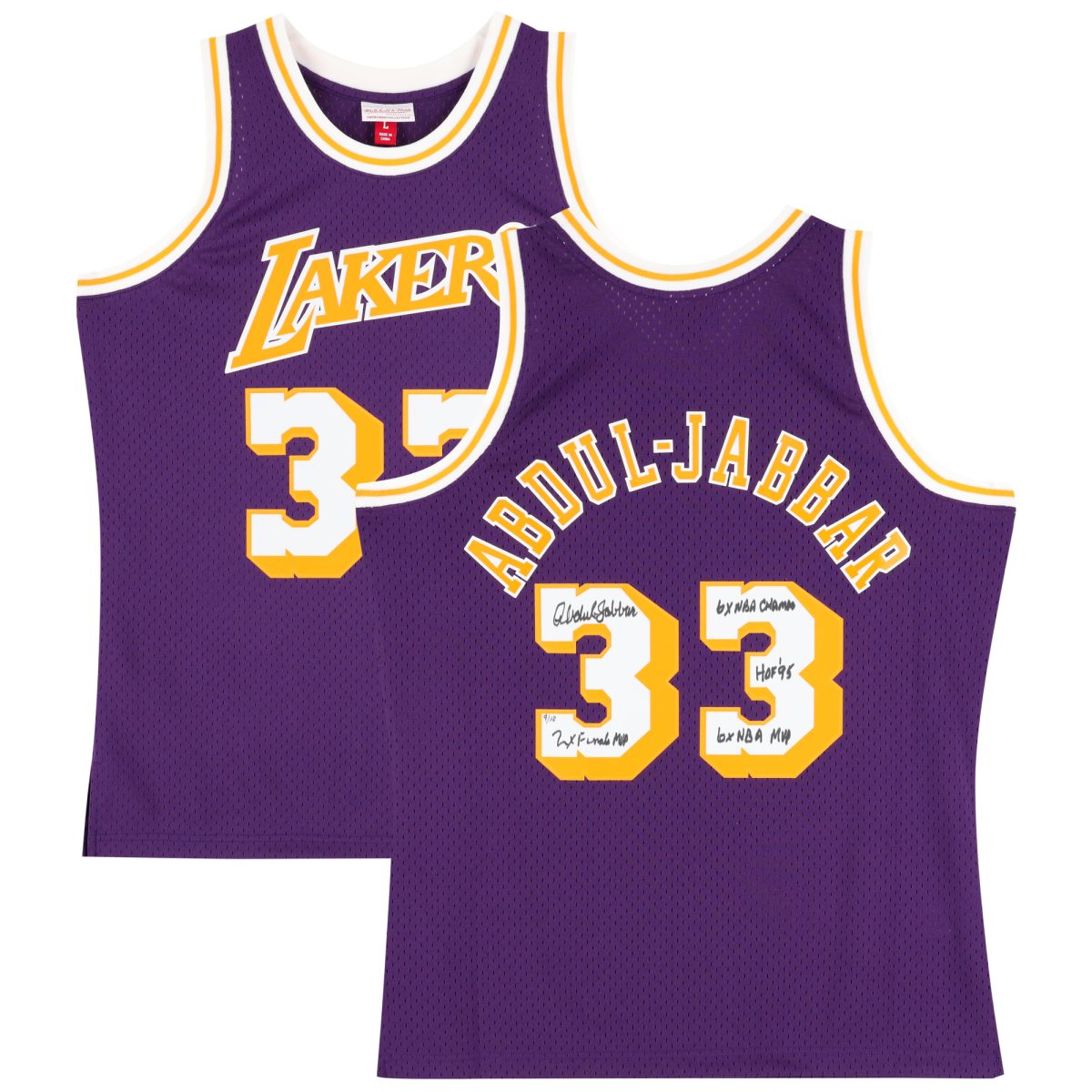 Kareem Abdul-Jabbar Los Angeles Lakers Autographed Mitchell & Ness 1983-84 Purple Swingman Jersey with Multiple Inscriptions - Limited Edition of 12