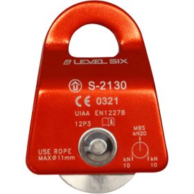 Level Six Aluminum Pulley Orange 2021, One Size