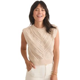 Marine Layer Brooke Textured Vest - Women's Oatmeal, L