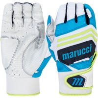 Marucci FUZN Pro Men's Batting Gloves in White/Blue Size Medium