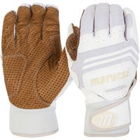 Marucci FUZN Pro Men's Batting Gloves in White/Tan Size Medium