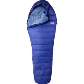 Mountain Hardwear Bishop Pass Sleeping Bag: 15F Down - Women's Blue Print, Long X-Wide/Left Zip