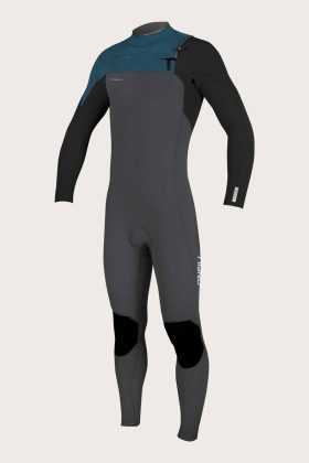 Oneill Wetsuits Youth Wetsuit Hyperfreak Chest Zip 3/2+mm Fullsuit in Blue / 10