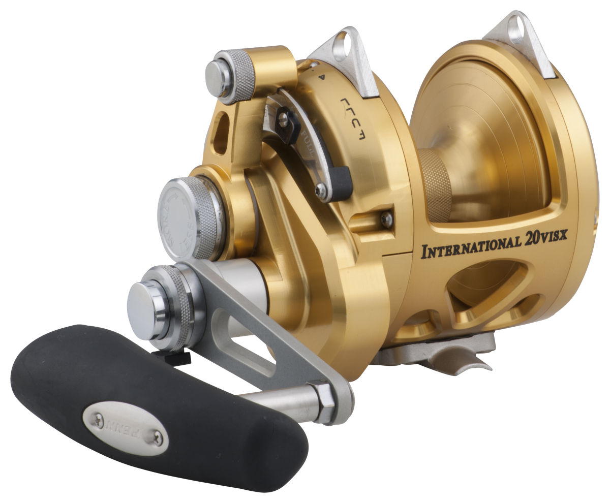 PENN International VISX Gold Two-Speed Lever Drag Reel - 4.1:1/1.4:1 - 50/365